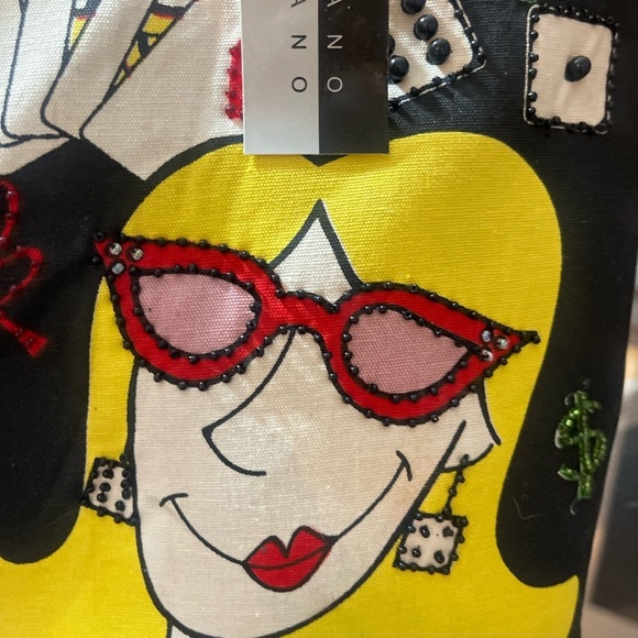 Vintage BRACIANO leather with sequins authentic quiet luxury, limited addition​​ - Picture 3 of 12